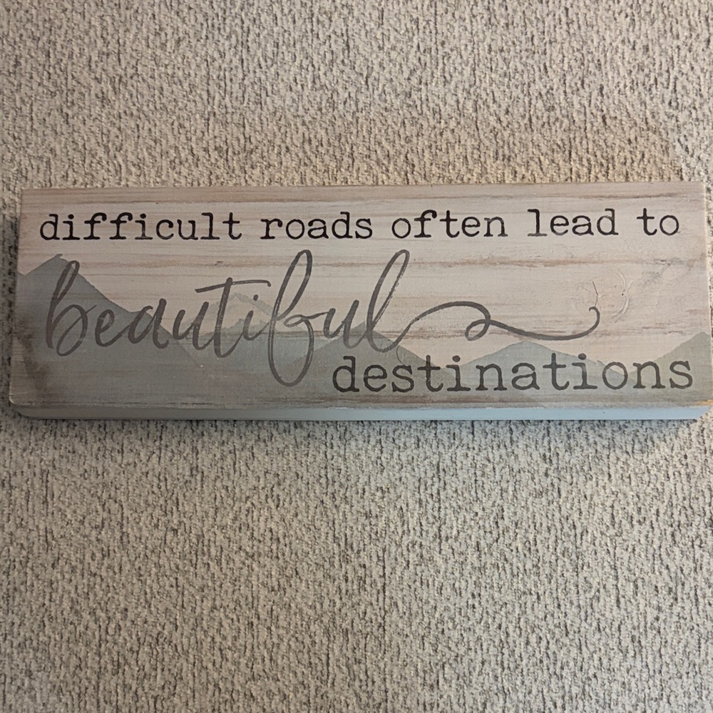 Inspirational Gray Wall Decor Sign